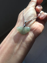 Load image into Gallery viewer, 100% Natural type A icy watery light green clear Jadeite Jade butterfly pendant PH113-(6-13)