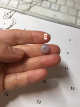 Load image into Gallery viewer, 14mm Type A 100% Natural light purple white Abacus-Bead Peace and Safety Guardian Donuts Buckle jadeite Pendant group PH116