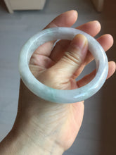 Load image into Gallery viewer, 58.7mm Certified Type A 100% Natural icy watery green/purple chubby Jadeite Jade bangle BP222-9540