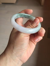 Load image into Gallery viewer, 52.8mm Certified type A 100% Natural green white light purple Jadeite bangle PE30