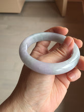 Load image into Gallery viewer, 56.4mm certified 100% natural Type A icy light green/purple jadeite jade bangle PE6-0298
