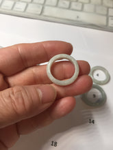 Load image into Gallery viewer, Size 3 3/4-9 1/4100% natural type A white light green light green jadeite jade band ring PA254