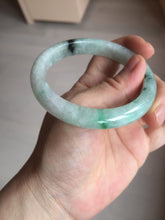 Load image into Gallery viewer, 57mm Certificated sunny green/dark green/white jadeite jade bangle BK119-8242