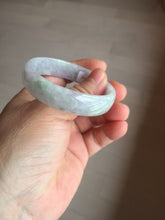 Load image into Gallery viewer, 51.2mm Certified Type A 100% Natural light green purple jadeite jade bangle AA100-9100