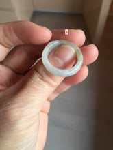 Load image into Gallery viewer, Size 5 1/4-10 1/2 100% natural type A yellow gray purple white jadeite band ring group AA109