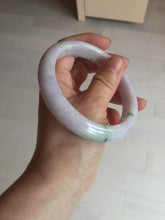 Load image into Gallery viewer, 61.4mm certified 100% natural type A sunny green/purple jadeite jade bangle BN87-8718