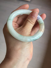 Load image into Gallery viewer, 53.5mm certified natural 100% natural Type A light green red round cut jadeite jade bangle BP22-7250