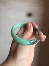 Load image into Gallery viewer, 52.6mm certified 100% natural Type A apple green/dark green jadeite jade bangle H116-2848