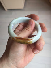 Load image into Gallery viewer, 50mm Certified 100% Natural Type A light green/yellow/brown Maple Syrup Mint Cake jadeite jade bangle BS136-4040