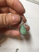 Load image into Gallery viewer, 100% natural type A sunny green jadeite jade water drop pendant necklace group PA111