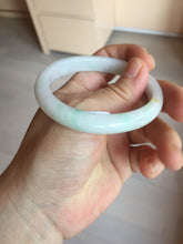 Load image into Gallery viewer, Shopify only 52mm certified type A 100% Natural sunny green/white/yellow oval jadeite jade bangle AR117-0264