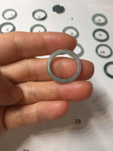 Load image into Gallery viewer, 16.5mm size 6 100% natural type A icy watery green/blue icy watery Guatemala jadeite jade band ring group PA256