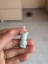 Load image into Gallery viewer, Type A 100% Natural light green jadeite jade cute baby bear pendant BG44