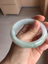 Load image into Gallery viewer, 53.2mm Certified Type A 100% Natural light green purple white Jadeite bangle PB291-3362