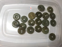 Load image into Gallery viewer, 22-25mm Type A 100% Natural dark green/white/yellow /gray/black Jadeite Jade Safety Guardian Button donut Pendant group PB49 (Add-on items)