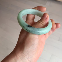 Load image into Gallery viewer, 54mm Certified Type A 100% Natural apple green dark green Jadeite Jade bangle BM23-0236