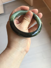 Load image into Gallery viewer, 57.8mm Certified 100% natural Type A dark green/black/red/brown jadeite bangle PD84-9793