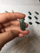 Load image into Gallery viewer, 100% Natural type A dark green gray black Guatemala Jadeite Jade thin blessed melon pendant PA210