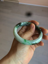 Load image into Gallery viewer, 56.3mm certified 100% natural Type A dark green/sunny green jadeite jade bangle K106-2835