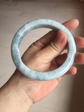 Load image into Gallery viewer, 62.8mm Certificated Type A 100% Natural White blue Jadeite Jade bangle AA118-8435