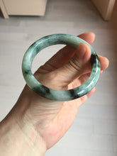 Load image into Gallery viewer, 56.5mm Certified Type A 100% Natural suny green dark green Jadeite Jade bangle BP33-8236