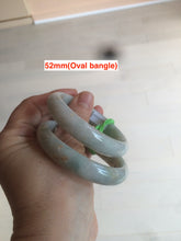 Load image into Gallery viewer, 51/52/54/55.5mm certified Type A 100% Natural light green/brown Jadeite Jade bangle GL11