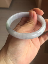 Load image into Gallery viewer, 53mm Certified Type A 100% Natural light green white purple oval Jadeite bangle X160-3838(Etsy 已经列)