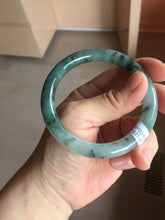 Load image into Gallery viewer, 55mm Certified type A 100% Natural light green blue purple gray black Jadeite bangle PB274-2748