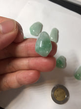 Load image into Gallery viewer, 100% Natural type A icy watery sunny green jadeite Jade bamboo/blessing melon pendant BM56