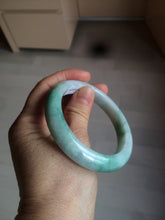 Load image into Gallery viewer, 55.8mm certified 100% natural Type A sunny green/white/red jadeite jade bangle BF80-4482