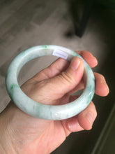 Load image into Gallery viewer, 60.7mm Certified Type A 100% Natural green/white jdeite Jade bangle AE57-4355