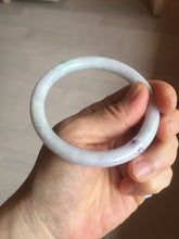 Load image into Gallery viewer, 57mm certified 100% natural type A sunny green/white/purple round cut jadeite jade bangle PC31-2684