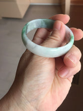 Load image into Gallery viewer, 50mm 100% natural type A sunny green light green gray jadeite bangle PB271-0997