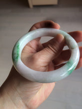 Load image into Gallery viewer, 60mm certified 100% natural type A sunny green white jadeite jade bangle BH31-5424