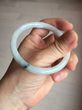 Load image into Gallery viewer, 56mm Certified Type A 100% Natural light green purple slim round cut Jadeite bangle PB175-9123