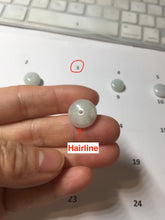 Load image into Gallery viewer, 15.2mm Type A 100% Natural sunny green/white Abacus-Bead Peace and Safety Guardian Donuts Buckle jadeite Pendant group PH114-1