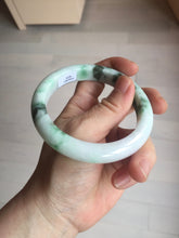 Load image into Gallery viewer, 60.5mm Type A 100% Natural sunny green/light green/white/light purple chubby Jadeite Jade bangle BS129-4035