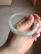 Load image into Gallery viewer, 53.2mm certified 100% Natural icy watery light beige pale pink gray nephrite bangle HN120-0082