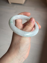 Load image into Gallery viewer, 56.8mm Certified Type A 100% Natural sunny green/white Jadeite Jade bangle BP50-3874