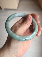 Load image into Gallery viewer, 59.2mm certified Type A 100% Natural dark green gray light purple Jadeite Jade bangle PJ87-6652