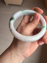 Load image into Gallery viewer, 60.5mm certified type A 100% Natural sunny green/purple chubby Jadeite jade bangle PH188-1255