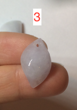 Load image into Gallery viewer, 100% natural type A jadeite jade icy watery Willow leaf/petal/peach pendant group AC79