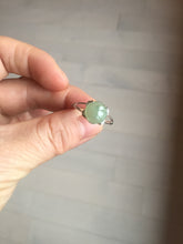 Load image into Gallery viewer, 100% natural type A icy watery green dark green four-prong jadeite jade ring group AA92