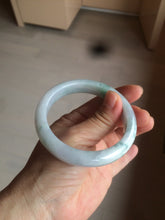 Load image into Gallery viewer, 56.2mm certified Type A 100% Natural green/purple/white Jadeite Jade bangle AY74-5914