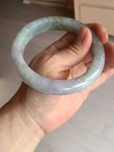 Load image into Gallery viewer, 61mm Certified Type A 100% Natural white/light purple/brown/yellow/gray (FU LU SHOU) Jadeite Jade bangle BF106-8636