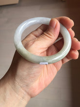 Load image into Gallery viewer, 53.4mm certified 100% natural Type A gray green white purple round cut jadeite jade bangle AA122-4914