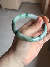 Load image into Gallery viewer, 56.9mm 100% natural Type A sunny green white jadeite jade bangle BN7-8239