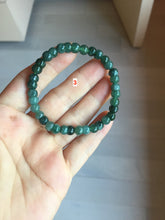 Load image into Gallery viewer, 5.5-7mm size 50-58mm 100% natural type A dark green/blue/gray/black Guatemala jadeite jade beads bracelet PA164