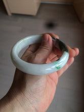 Load image into Gallery viewer, 60mm certified type A 100% Natural sunny green/dark green/white jadeite jade bangle BG25-1719
