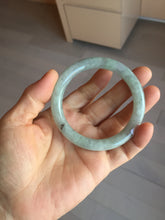 Load image into Gallery viewer, 53.5mm Certified Type A 100% Natural light green purple round cut Jadeite bangle PD203-3923